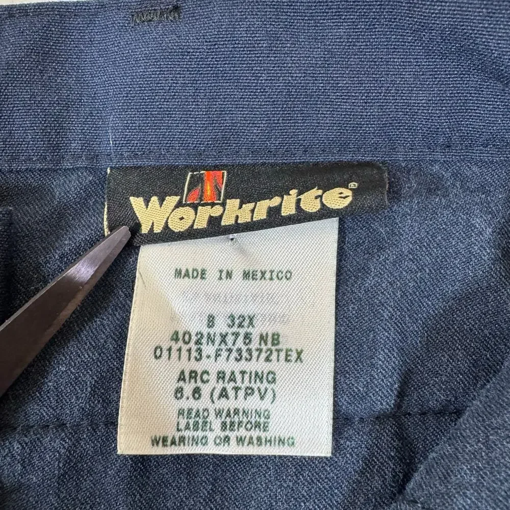 Workrite FR Flame Resistant Pants Mens 32x29 Blue NOMEX Aramid 402NX75NB -b